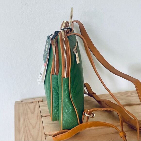 NWT  RARE Valentina Sling Backpack Real Finest Italian Leather Convertible Bag